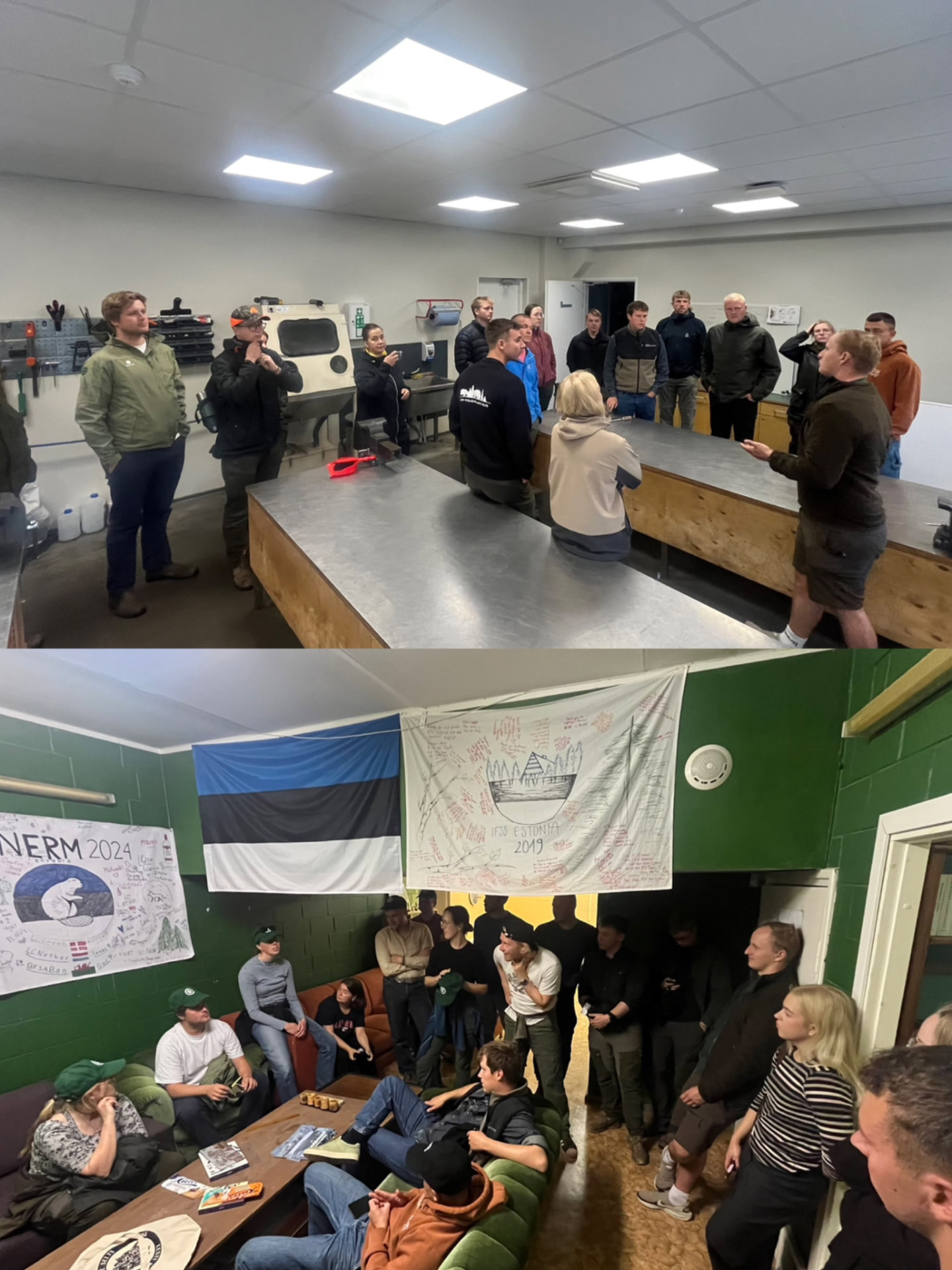 Workshop visit and an evening in the student clubroom
